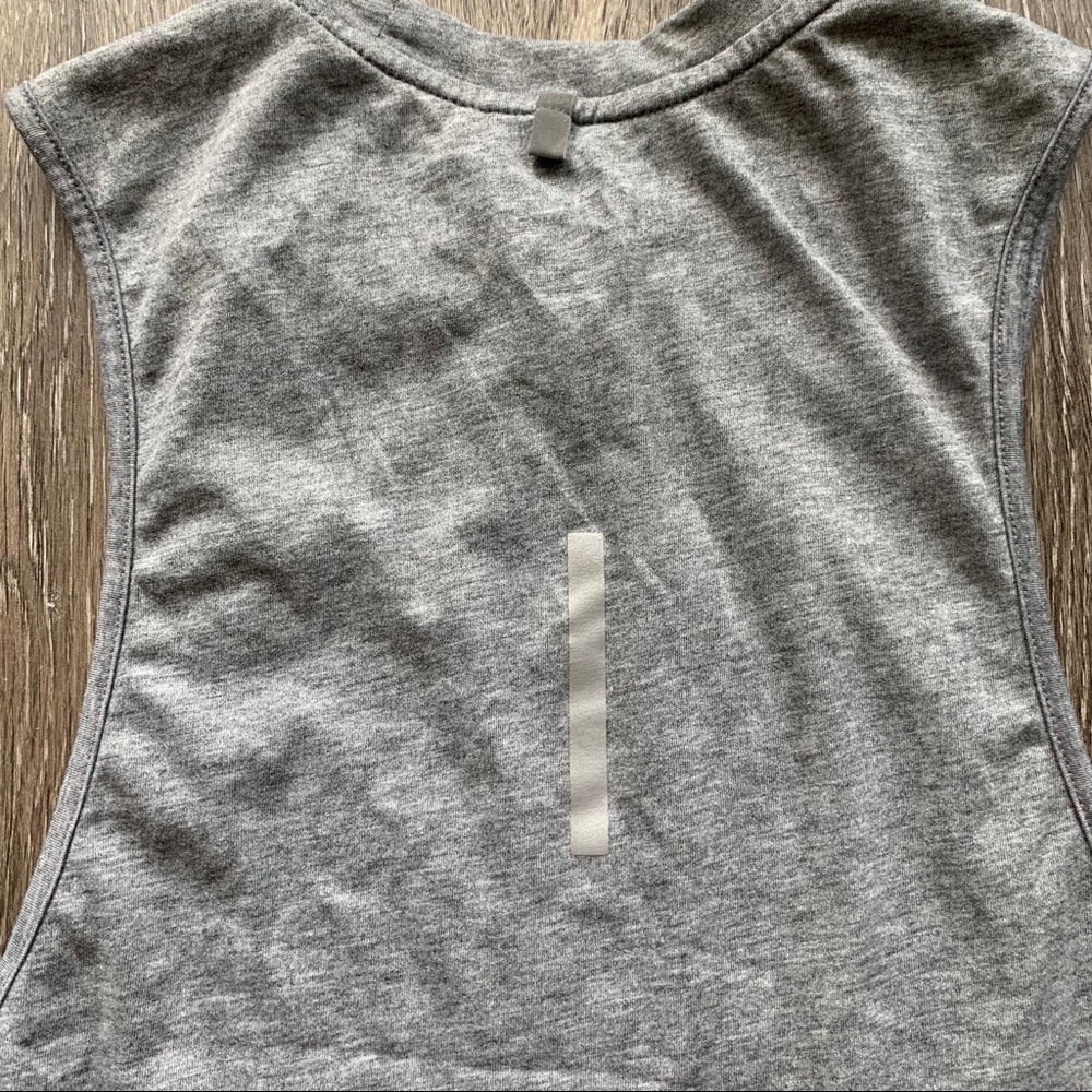 Nike Dri Fit Run Tank Top Grey Bright Green XS - Picture 6 of 13